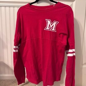 Red Long Sleeve Shirt with Logo
